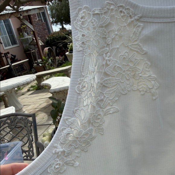 Torrid Cream Ribbed Tank Top - Picture 3 of 5